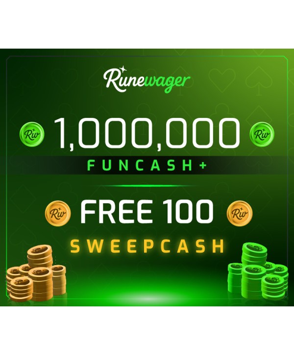Runewager 1000000 Fun Cash + FREE 100 Sweep Cash Key GLOBAL